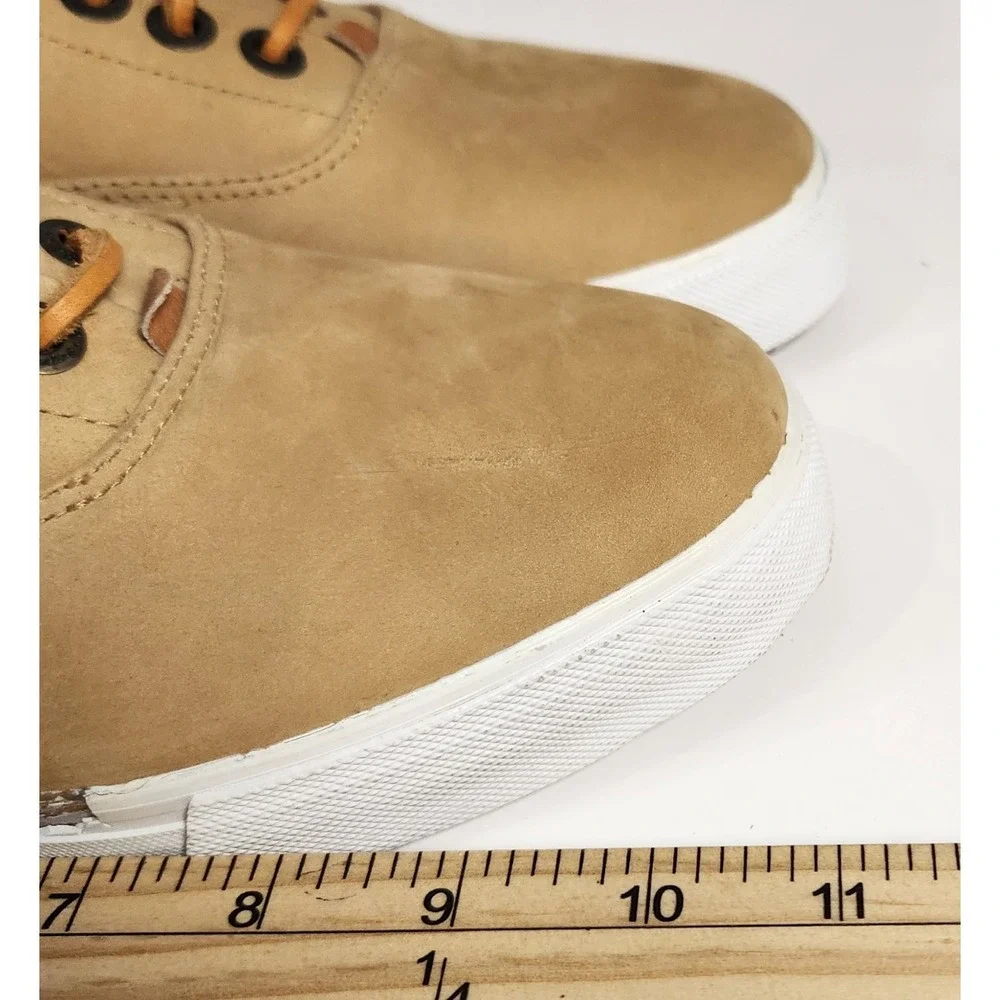Paul Shark Yachting Men Suede Sneakers Casual Lace Up Beige EU 41 US 8